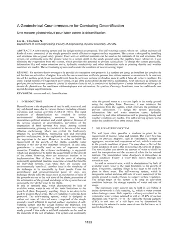 Más sobre Una Contramedida Geotécnica para Combatir la Desertificación.