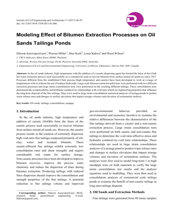 Más sobre Modelado del Efecto de los Procesos de Extracción de Betún en los Estanques de Relaves de Arenas Petrolíferas.