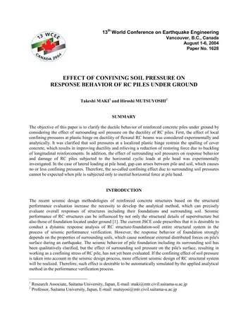 Más sobre 13ª Conferencia Mundial sobre Ingeniería Sísmica: Efecto de la Presión de Confinamiento del Suelo en el Comportamiento de Respuesta