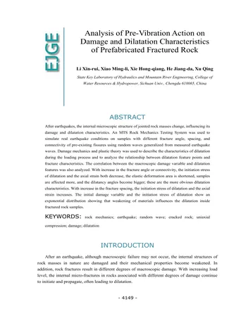 Más sobre Análisis de la Acción de Pre-vibración en las Características de Daño y Dilatación.