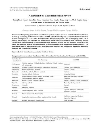 Más sobre Características y una Nueva Clasificación de Suelos Clave Desarrollada en la Antigüedad.