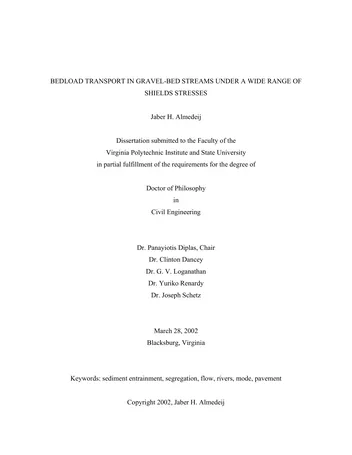 Más sobre Transporte de Carga de Fondo en Corrientes de Grava bajo una Amplia Gama de Tensiones de Shields.