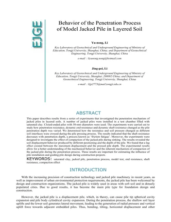Más sobre Comportamiento del Proceso de Penetración de una Pilastra Modelada en Suelo Estratificado