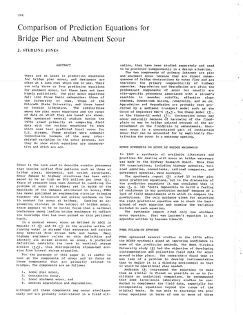 Más sobre Comparación de Ecuaciones de Predicción para la Erosión en Pilas de Puentes y Estribos.