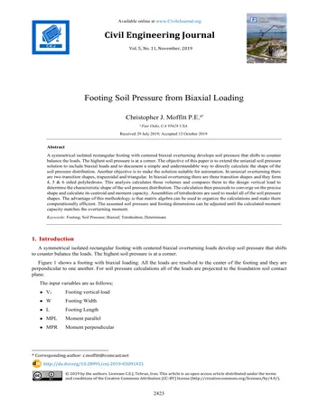 Más sobre Presión del Suelo sobre Cimientos por Carga Biaxial