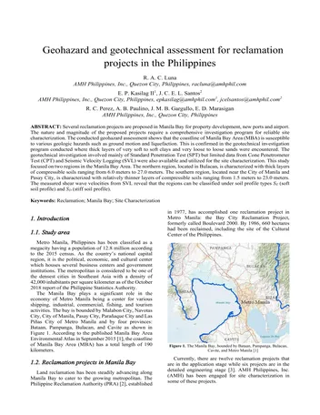 Más sobre Evaluación de Peligros Geológicos y Geotécnicos para Proyectos de Recuperación 