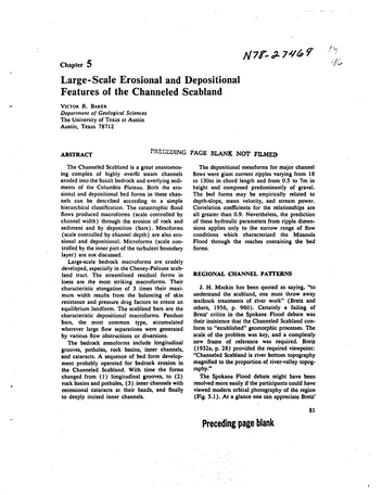 Más sobre Características Erosionales y Deposicionales a Gran Escala del Channeled Scabland.