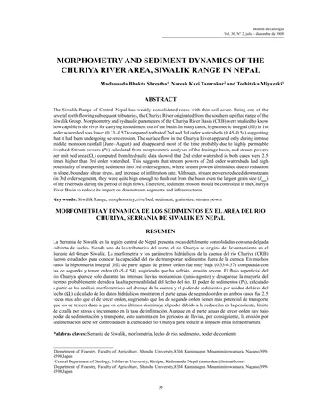 Más sobre Morfometría y Dinámica de Sedimentos del Área del Río Churiya, Siwalik.