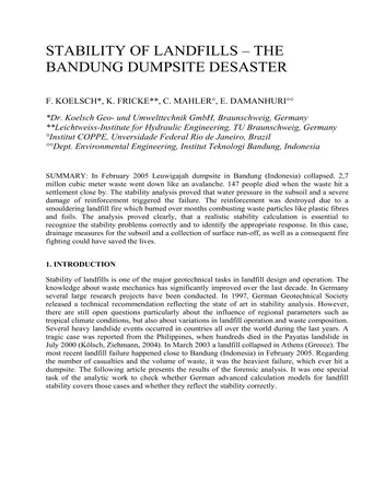 Más sobre Estabilidad de Vertederos