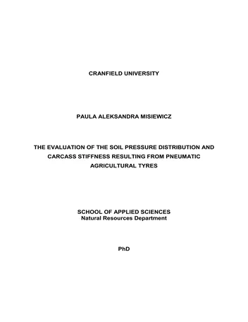 Más sobre Evaluación de la Distribución de la Presión del Suelo y la Rigidez de la Carcasa Resultante de la Agricultura Neumática