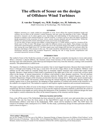 Más sobre Los Efectos de la Erosión en el Diseño de Turbinas Eólicas Marinas.
